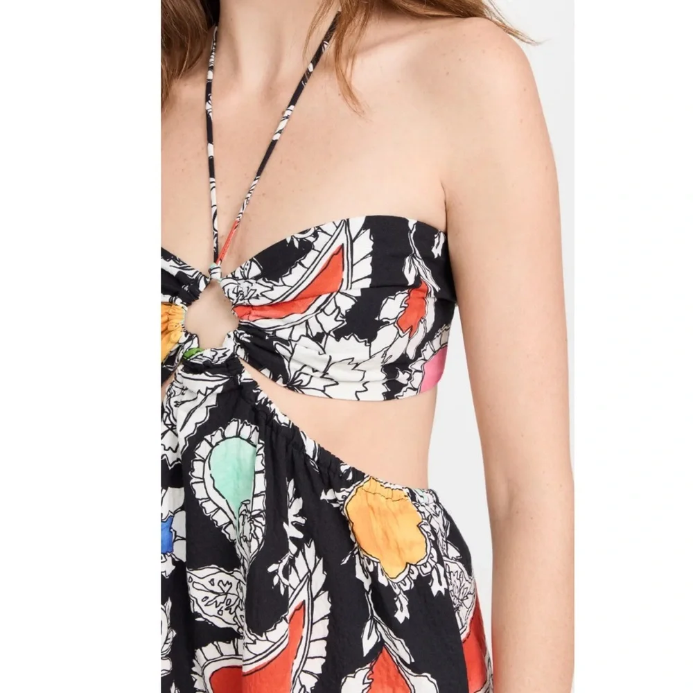 Mara Hoffman Laila Paisley Cut Out Organic Cotton Maxi Dress Size L - Picture 5 of 16